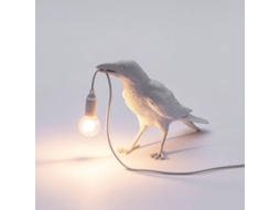 BRILVIBERA Aplique Italiano Moderno Seletti Bird em Resina Preta e Branca
