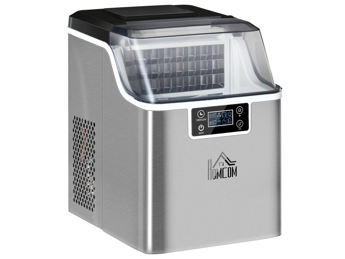 Máquina De Gelo Automática 2kg/24h,2.3l,tanque 3.2l,programa Limpeza Automática,inox,25.2x36x37.1cm,prata