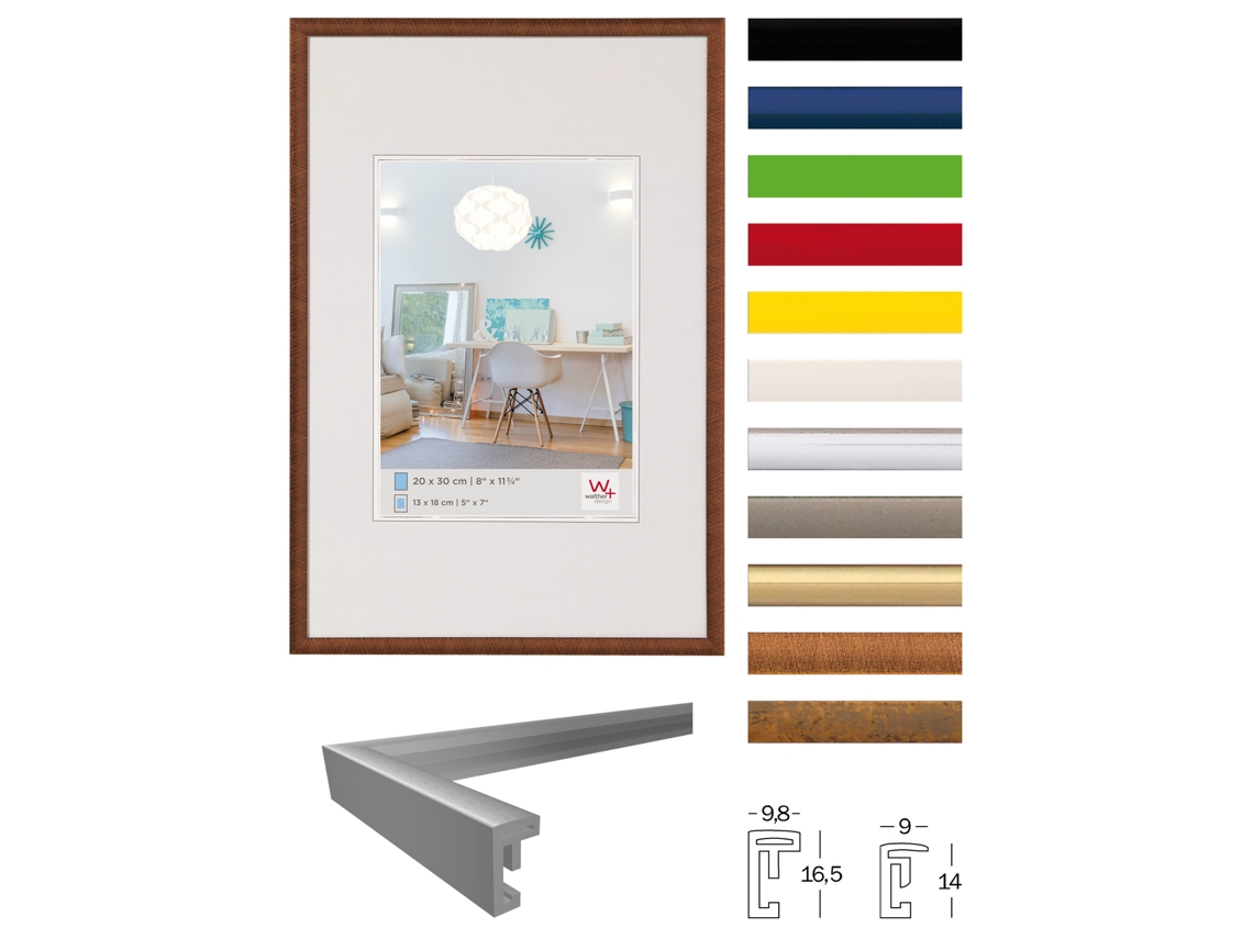 Moldura Novo estilo de vida porta-retratos de plástico tamanho 29 7X42 cm branco MY PERFECT DESIGN