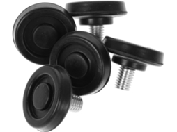 Cabilock Conjunto De 5 Pés Niveladores Substituição Para Cadeira Barbeiro, Em Plástico E Metal Resistentes, Para Salão