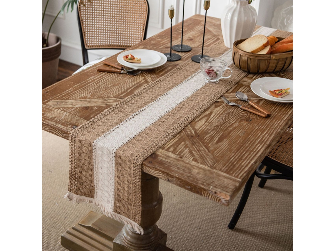 Toalha De Mesa (material Natural, Algodão Tecido) Eoocoo