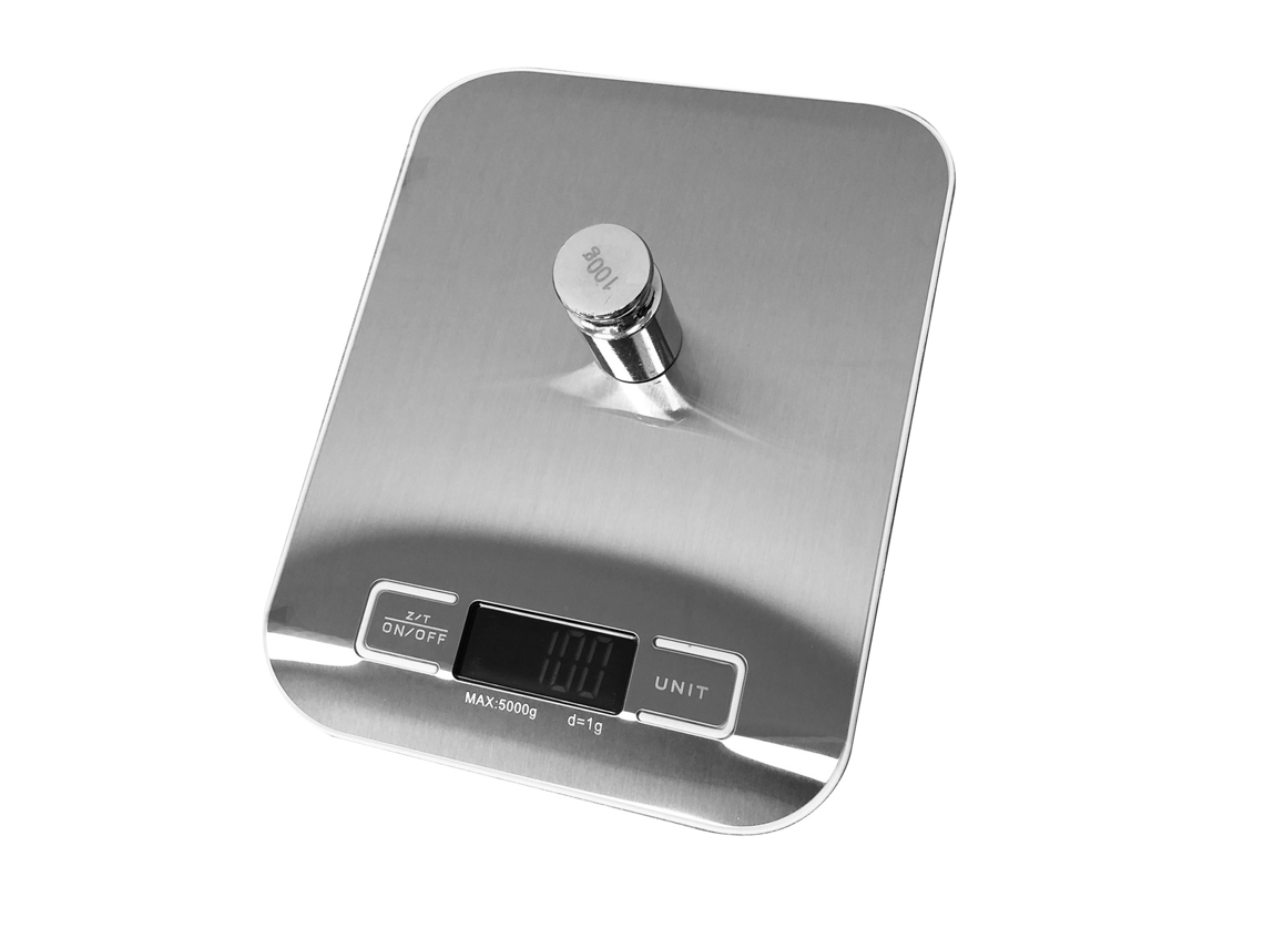 Balança De Cozinha Eletrônica De 5 Kg Em Aço Inoxidável, Digital E Portátil, Ideal Para Cozinhar E Assar. Pesa Em Gramas. Aquaforge
