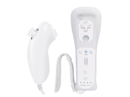 Controle De Jogo Para Wii, Com Alça Nunchaku, Capa De Silicone E Alça De Pulso (branco) Cuich