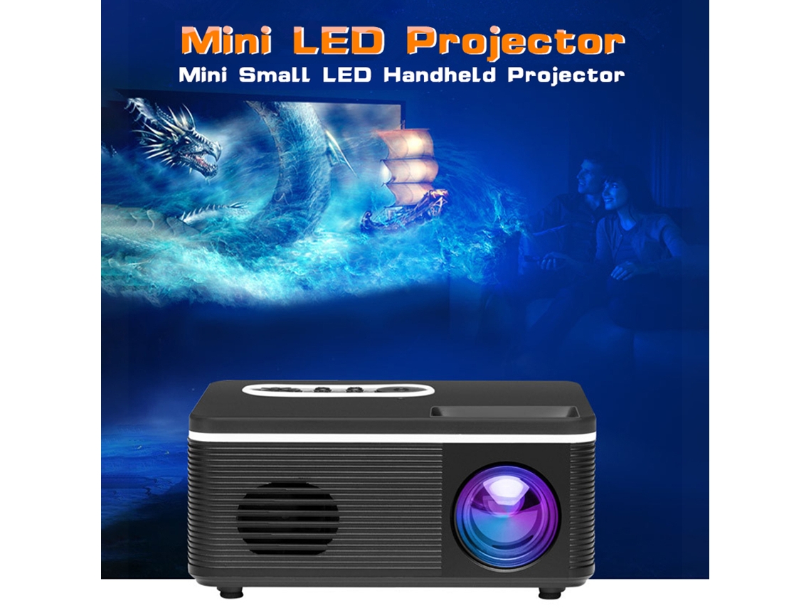 Projetor Led Portátil Mini 1080p Com Alto-falante Para Home Theater E Entretenimento