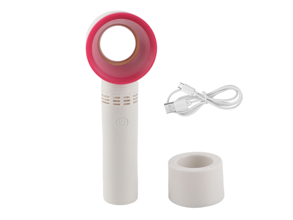 Portable Mini Usb Rechargeable Bladeless Hand Held Fan White