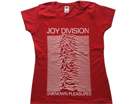 T-Shirt ROCK OFF Joy Division - Unknown Pleasures Vermelho (Tamanho: S)