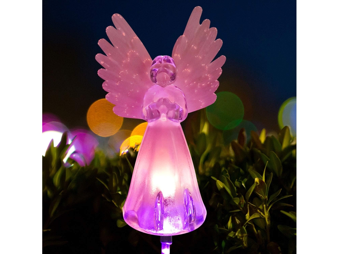 Luz Solar Anjo Para Jardim