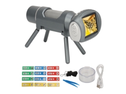 Laxiscreed Microscópio Digital Para Crianças Com Iluminação Led E Aumento Ajustável De 50x A 300x
