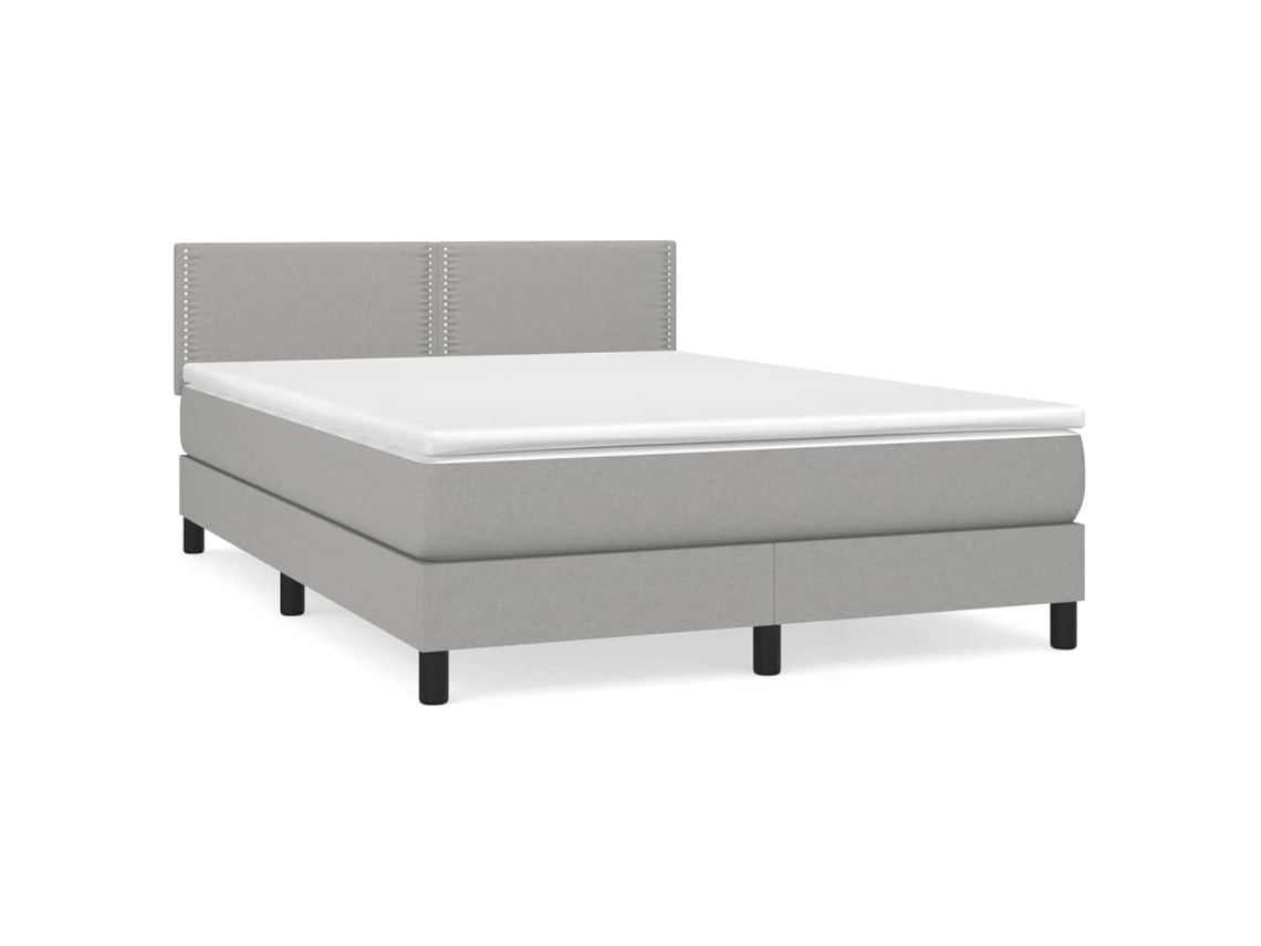 Box Spring Bed, Box Spring Beds Vidaxl Cinzeto Tecido (140 X 190 Cm)