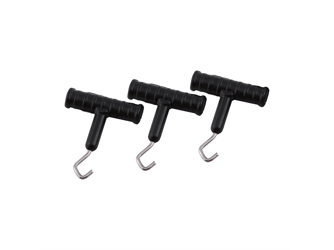 Ferramenta de Isca de Pesca T Aço Inox Preto 3pcs