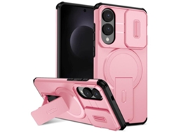 Capa Zruxe Compativel Com Samsung Galaxy S25 Edge 5g (suporte Magsafe - Protecao Deslizante - Rosa)