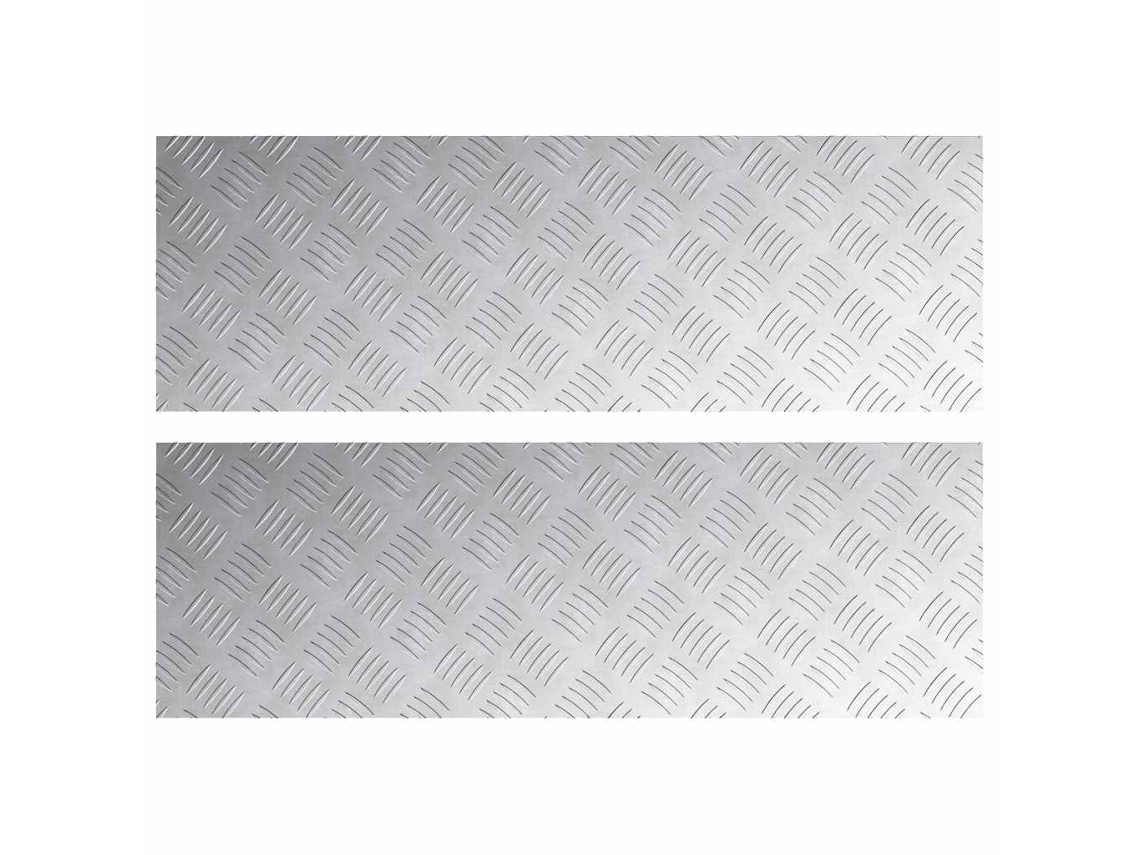 Degrau Retangular 2 Peças Prateado 90 X 30 Cm Alumínio MAISON EXCLUSIVE