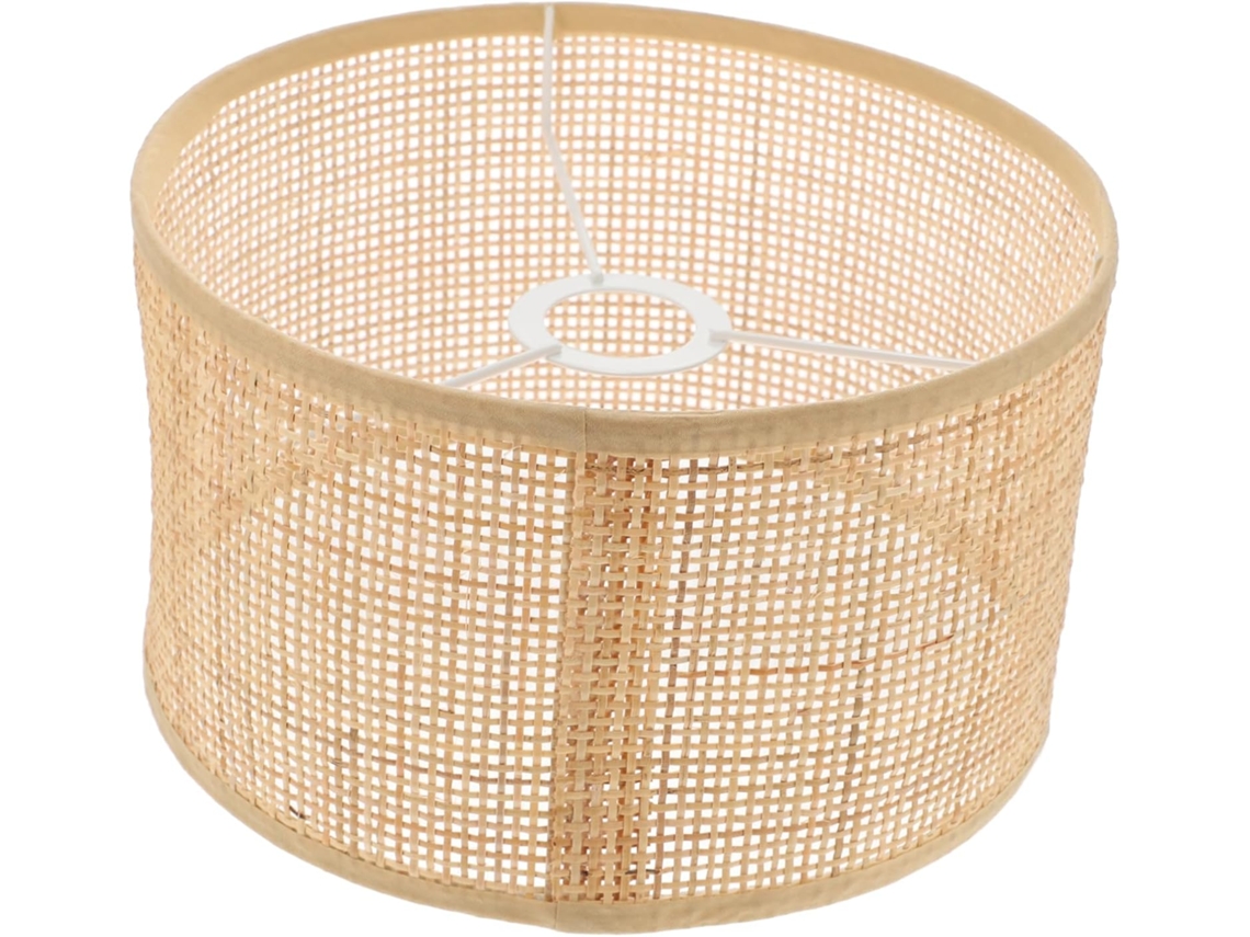 Abajur Decorativo De Vime Trançado Para Luminária De Teto Suspensa, Com Estampa Natural.