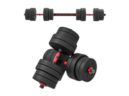 Halteres Ajustáveis 30 Kg Com Barra Multifunções, Discos Desmontáveis E Kit De Pesos Para Treino Fitness Em Casa Default Title