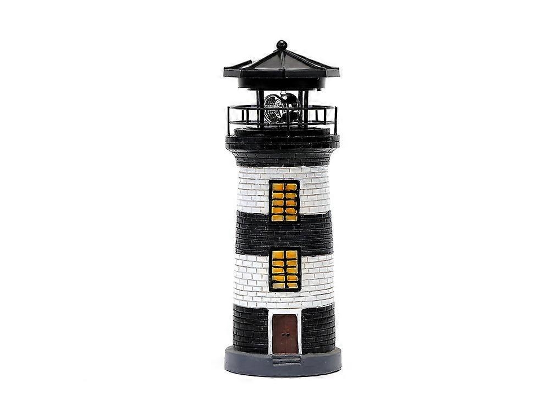 Rebe faro Solar Rotativo de Resina para Jardim com Efeito de Luz Automático e Resistência À Água Ip44