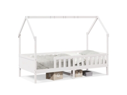 Kids' House Bed Frame, Kids' House Bed Frames Vidaxl Branco Madeira De Pinho (90 X 200 Cm)