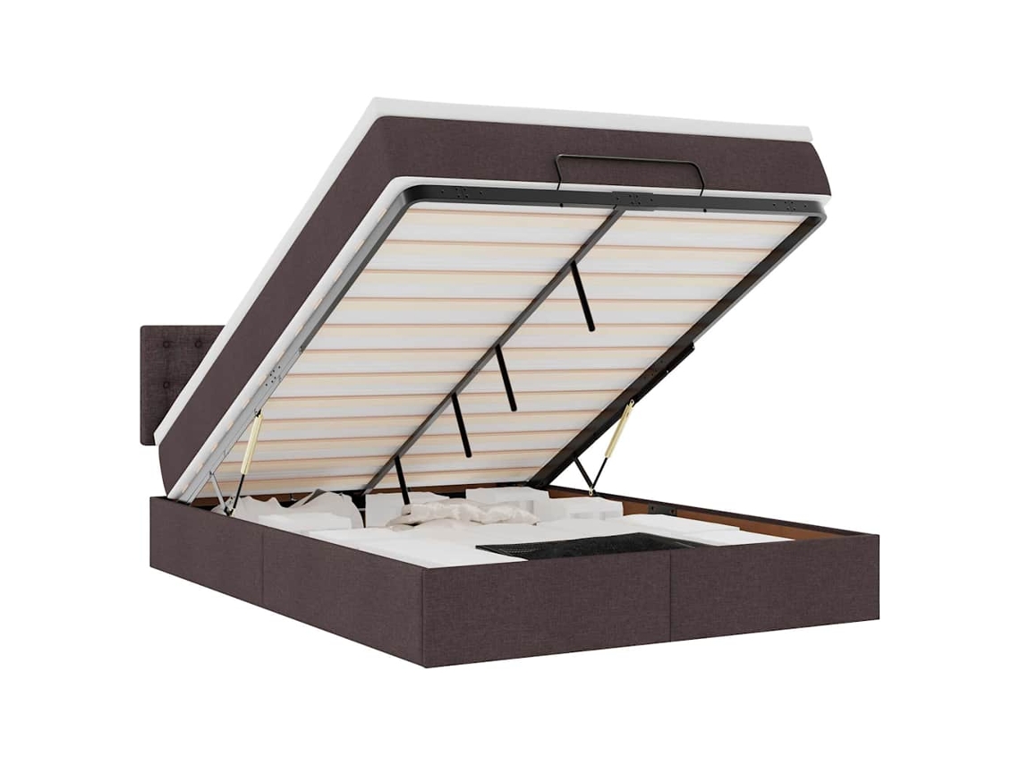 Ottoman Bed Frame, Ottoman Bed Frames Vidaxl Marrom Tecido (140 X 200 Cm)