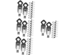 Conjunto De 40 Luzes De Cordão Suspensas Em Aço Inoxidável Para Uso Externo.