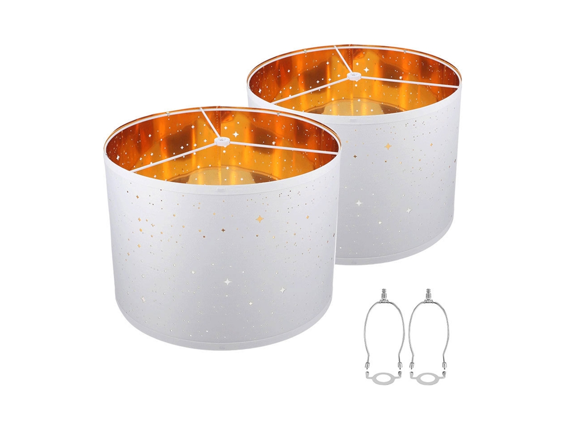 Conjunto 2 abajures de tecido estilo americano para lâmpada mesa/chão com suporte E26 uno | S/MARCA