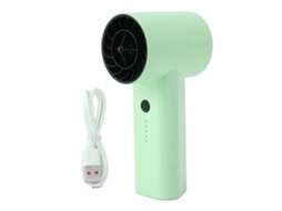 Mini Ventilador de Mão 2200mah, 130000rpm, 5 Velocidades, Portátil para Exterior, Verde Claro LAXISCREED