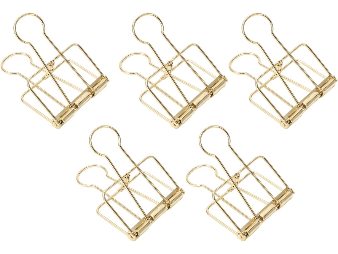 Gloglow Metal Arame Dobráveis Clips, Rosê Gold Metal Clips, 30 Mini Bulldog Clips Non-Desktop Use