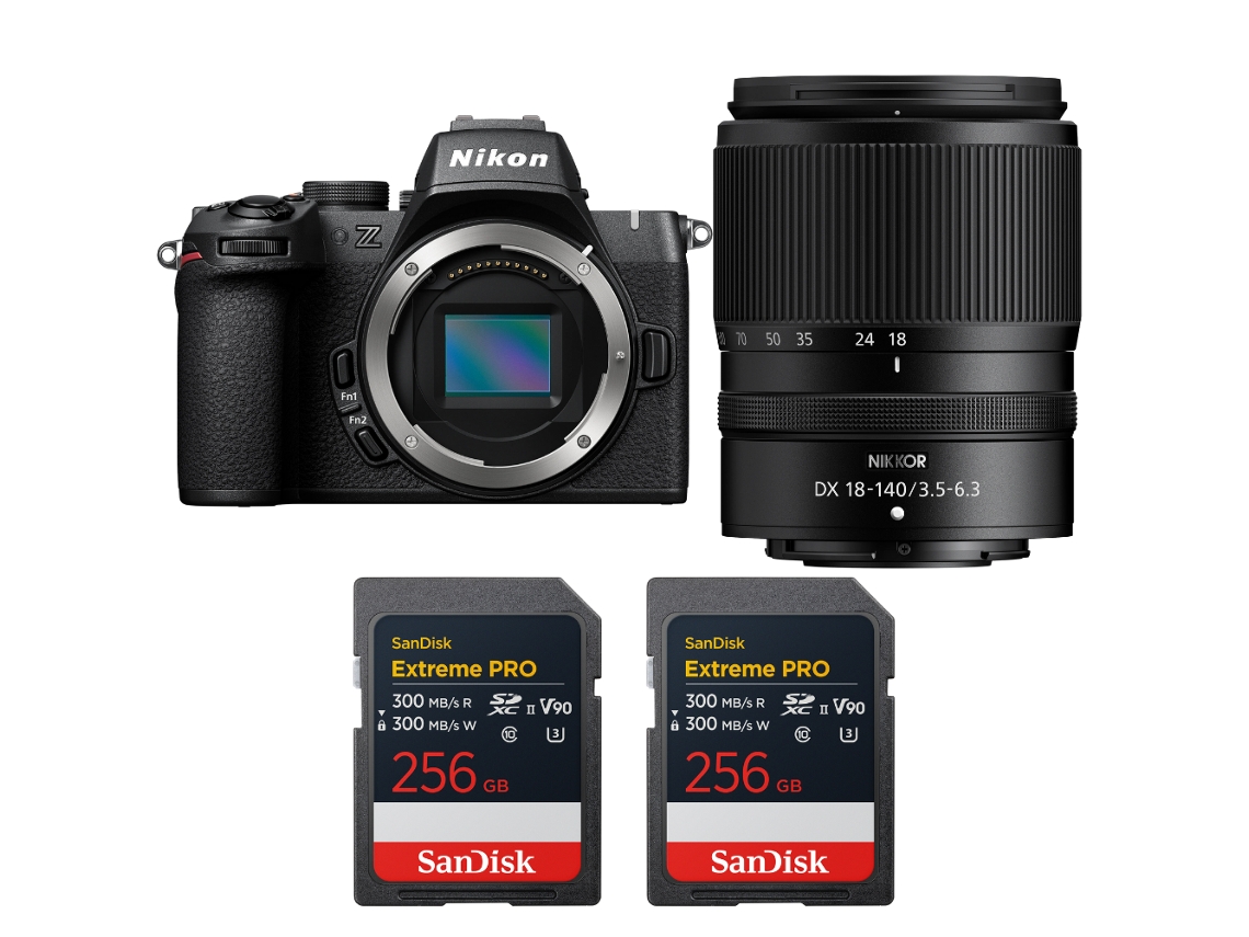 Z50 Ii + 18 140mm F/3.5 6.3 Vr + 2 Sandisk 256gb Extreme Pro Uhs ii Sdxc + Ebook “20 Dicas para Fotos Que Impressionam” NIKON