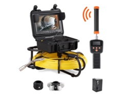 Câmera De Inspeção De Tubos 91,5m 9 720p Com Monitor Dvr E Bateria Tekmaquinas