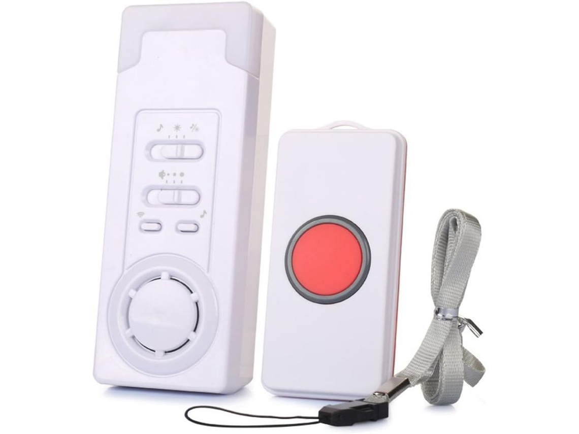 S/MARCA sistema de alarma inalámbrico para cuidadores, con botón de emergencia y luz LED