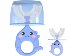 Escova de Dentes Infantil em Formato U, com Cabeça Silicone para Cuidado Das Gengivas, Limpe Za Oral 360° GOKOCO
