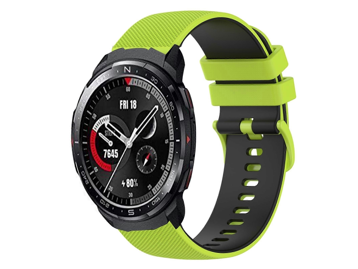 Pulseira De Silicone Quadriculada Bicolor Para For Honor Watch Gs Pro 22mm