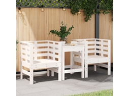Cadeiras De Jardim 2 Pcs 61,5x53x71 Cm Pinho Maciço Branco Dkd Home Decor