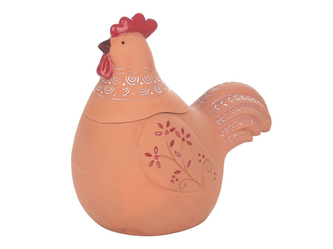 Signes Grimalt BY SIGRIS - Figura de Galo Decoração Vasos e Porta-velas Castanho - 25x17x25 cm