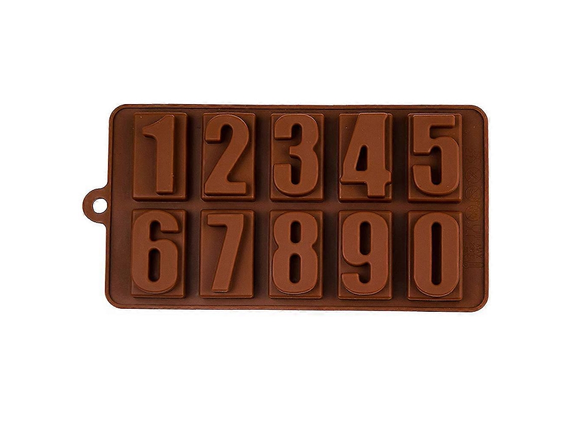 Forma De Silicone Com Números E Letras Para Cubos De Gelo, Decoração De Bolos, Fondant, Sabonetes - 10 E, Livre De Bpa, Própria Para Lava
