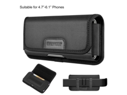 Bolsa para Celular Holster de Cinto Mini Multifuncional Vertical e Horizontal EOOCOO (impermeável com Compartimento para Cartões)