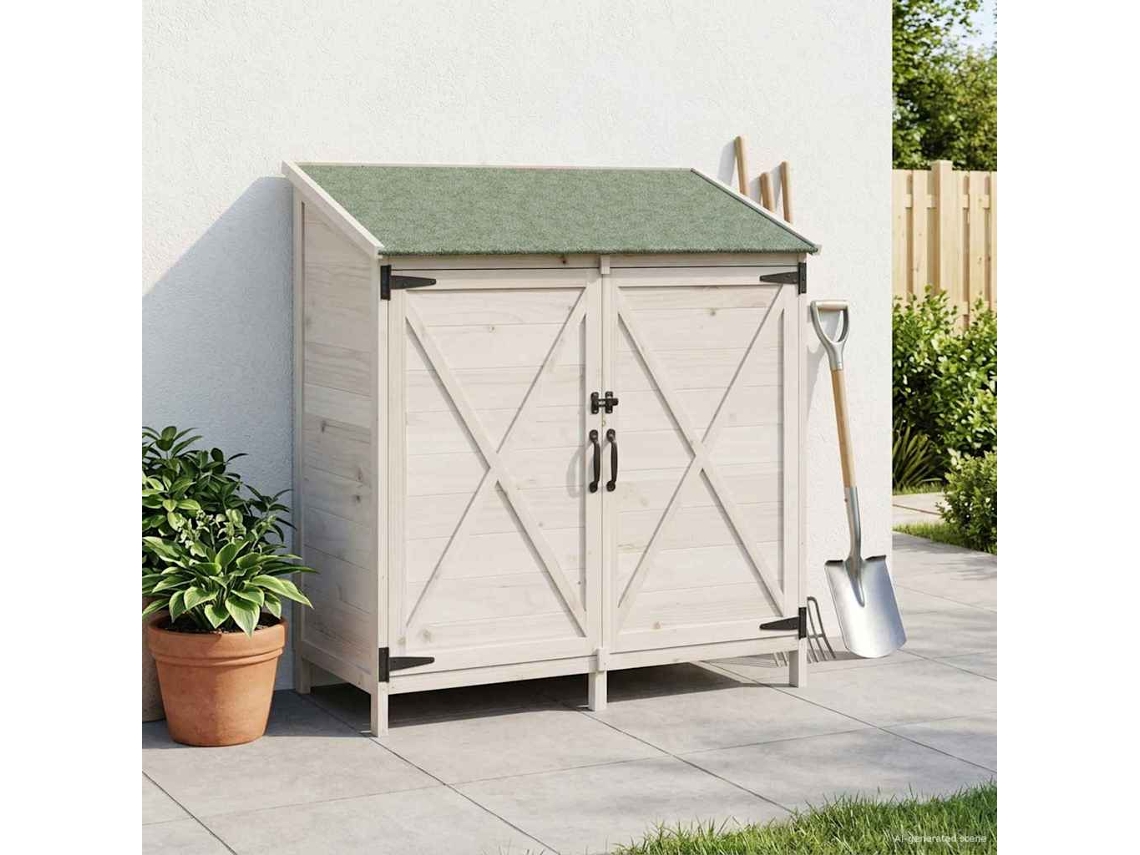 Vidaxl Galpão De Jardim Branco 106 X 56 X 113,5 Cm