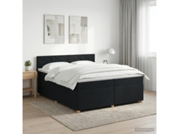 Vidaxl Cama Box Spring Com Colchão Preto 200 X 200 Cm Tecido