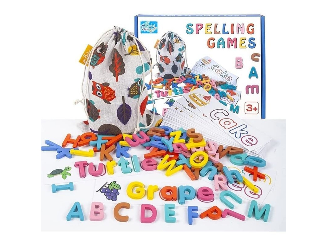 2026 jogo de Alfabeto Inglês Cartas Educativas para Crianças Aprendizagem Precoce Brincadeira de Spelling