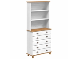Cristaleira com gaveta Askim Branco 91 x 40 x 200,5 cm MAISON EXCLUSIVE