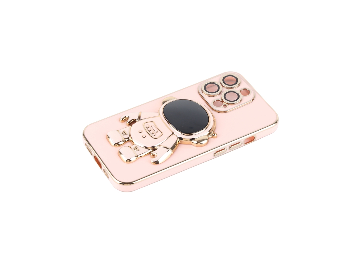 Capa LAXISCREED Iphone Astronauta Bracket Prateada com Película