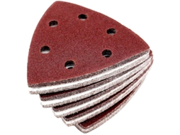Triângulos de lixa delta 100 unidades, 6 furos, 93 x Mm, grão 80 BRILVIBERA