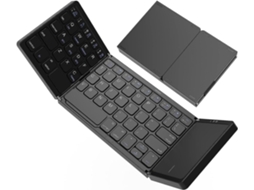 Foldable Keyboard, Portable Triple Fold Wireless Keyboard, Mouse With Sensitive Touchpad, Rechargeab Efdafss