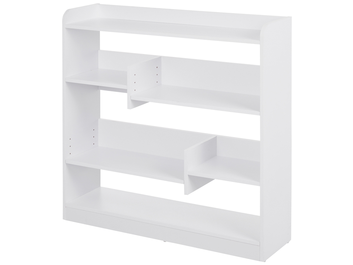 Estante Armazenamento Escura 90x24x91cm 4 Níveis 3 Painéis Branco S/MARCA