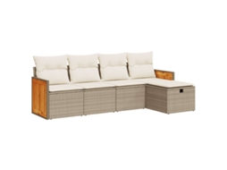 Garden Sofa Set, Garden Sofa Sets Vidaxl Bege Rattan / Vime (n/a)