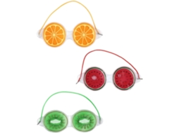 Compressas Frias Para Os Olhos Em Gel De Pvc, 3 Peças, Com Faixa Elástica.