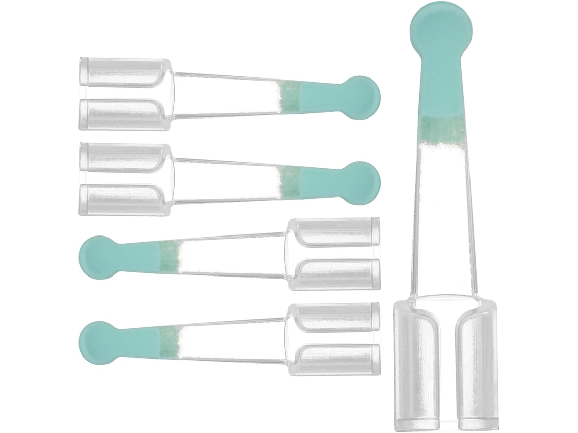 5 Pontas Verdes Substituição para Colher Visual Limpeza Ouvido Reutilizáveis ZYBLSSBB