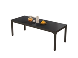 Mesa De Jantar, Forma Retangular, Para Até 10 Pessoas, Preto