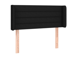 Cabeceira de Cama C/ Abas Tecido 93x16x78/88 Cm Preto MAISON EXCLUSIVE