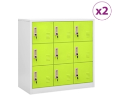 Locker Cabinet, Locker Cabinets Vidaxl Verde Aço (n/a)