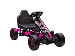 Kart De Pedal 3-6 Anos, Roda Livre, Freio, Rodas Eva Antiderrapantes, Rosa