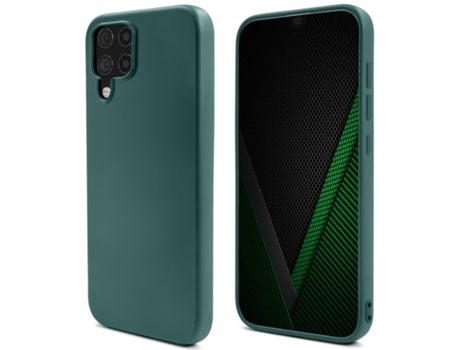 Capa Temperamental Projetada Leve Acabamento Fosco para Samsung MOOZY Silicone Líquido Verde